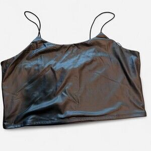 Nwot Faux Leather Crop Top